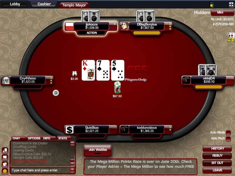A few of the very best Online Poker Sites